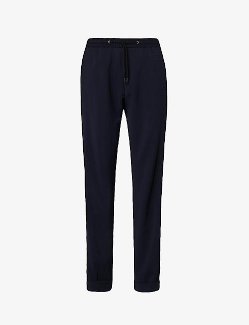PAUL SMITH: Drawstring-waist slim-leg wool-blend trousers