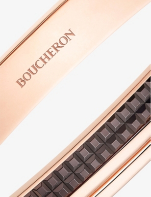 Shop Boucheron Women's Yellow Gold Quatre Classique Pvd-coated 18ct Pink-gold Bangle