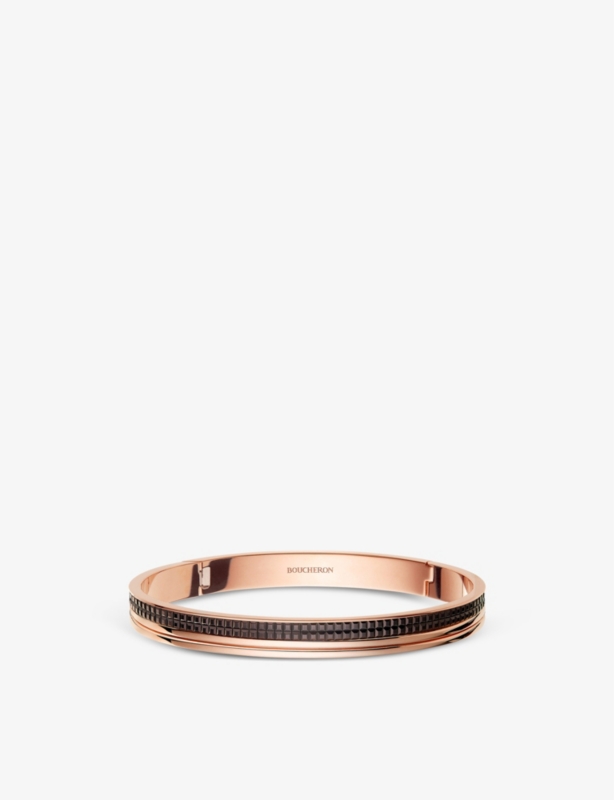 Quatre Classique PVD-coated 18ct pink-gold bangle
