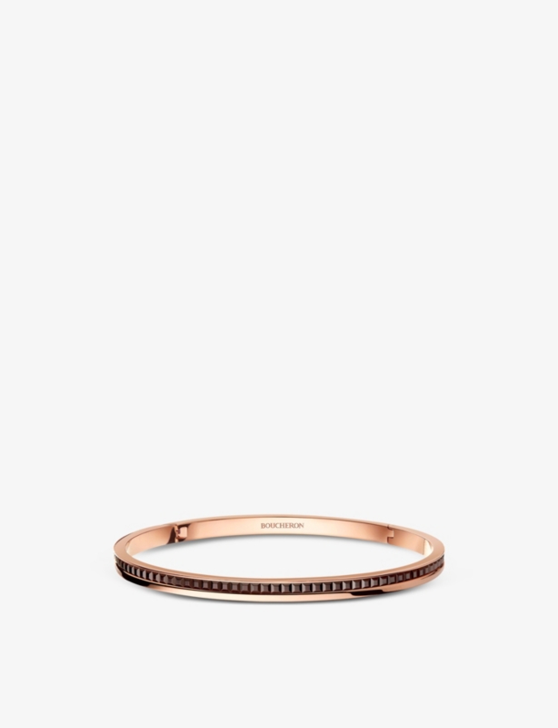 Quatre Classique PVD-coated 18ct pink-gold bangle
