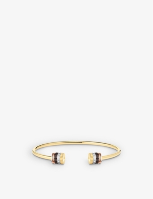 BOUCHERON: Quatre Classique PVD-coated 18ct yellow, white and pink gold and 0.23ct brilliant-cut diamond bracelet