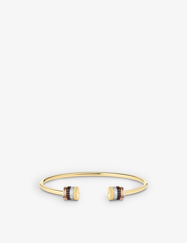 Quatre Classique PVD-coated 18ct yellow, white and pink gold and 0.23ct brilliant-cut diamond bracelet