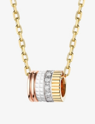 Boucheron Womens Yellow Gold Quatre White Edition 18ct Yellow, White And Rose-gold, Ceramic And 0.17