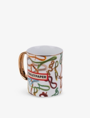 SELETTI: Seletti x TOILETPAPER snakes fine-porcelain mug 10cm