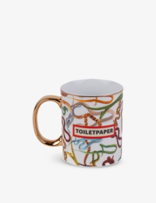 Seletti X Toiletpaper Snakes Fine-porcelain Mug 10cm In Multi