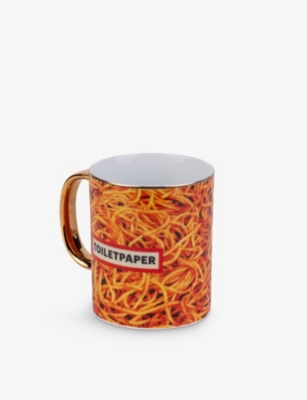 SELETTI: Seletti x TOILETPAPER spaghetti fine-porcelain mug 10cm