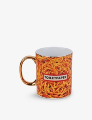 SELETTI: Seletti x TOILETPAPER spaghetti fine-porcelain mug 10cm
