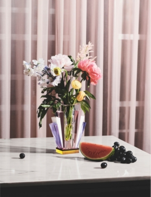 REFLECTIONS COPENHAGEN: Outh Beach multi-coloured crystal vase 23cm