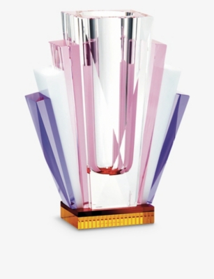 REFLECTIONS COPENHAGEN: Outh Beach multi-coloured crystal vase 23cm