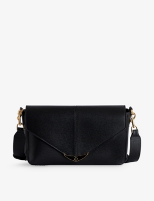 ZADIG&VOLTAIRE: Borderline wing-embellished leather cross-body bag