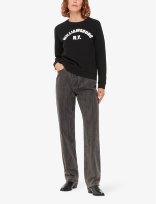 WHISTLES: Williamsburg logo-embroidered long-sleeve cotton sweatshirt