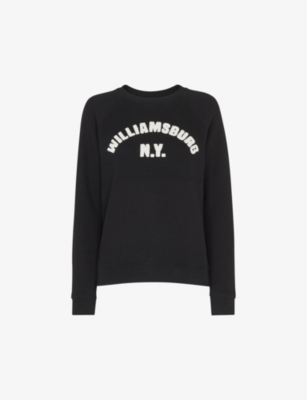 WHISTLES: Williamsburg logo-embroidered long-sleeve cotton sweatshirt