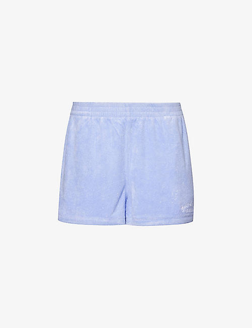 JUICY COUTURE: Perry split-hem high-rise bamboo-blend shorts