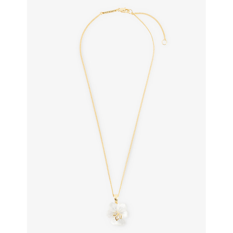 Alexis Bittar Women's 14k Gold Pansy 14ct Yellow Gold-plated Brass, Lucite And Crystal Pendant Neckl