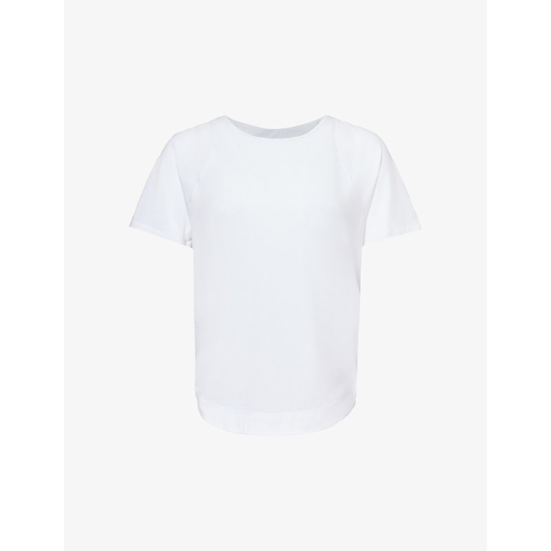 Sweaty Betty Breathe Easy Short-sleeve Stretch-woven T-shirt In White