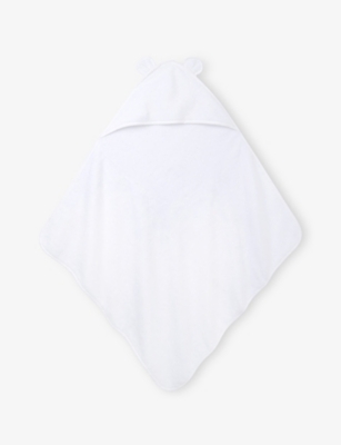 THE LITTLE WHITE COMPANY: Bear-Ear Hooded Hydrocotton Towel