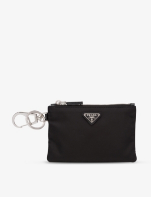 Prada Mens Black Re-nylon Mini Recycled-nylon Pouch