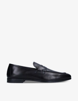 Shop Tom Ford Men's Black Smooth Leather Penny Loafer