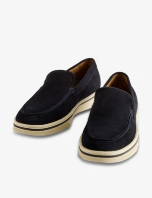 Shop Ted Baker Men's Vy Hampshr Court Slip-on Leather Loafers In Navy