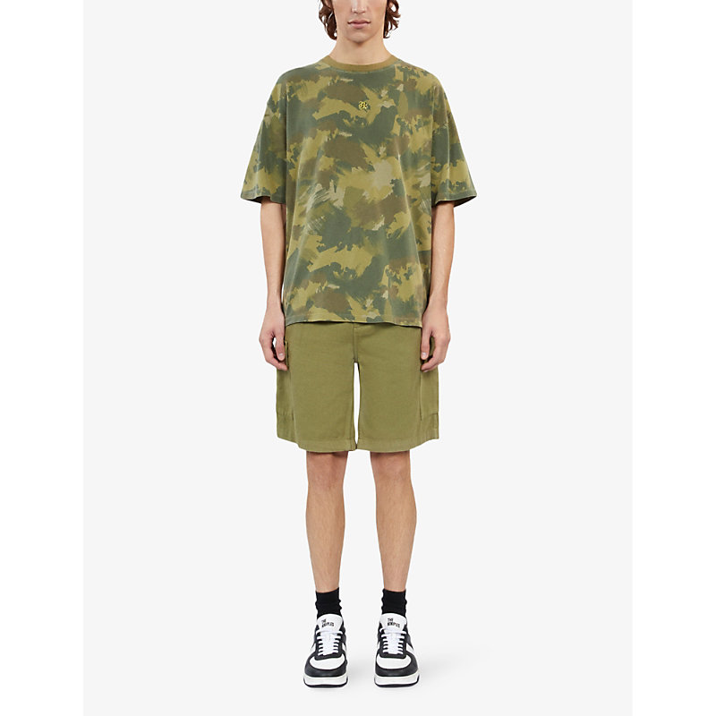 Shop The Kooples Men's Camouflage Camouflage-print Relaxed-fit Cotton-jersey T-shirt