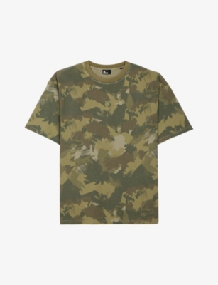 Shop The Kooples Men's Camouflage Camouflage-print Relaxed-fit Cotton-jersey T-shirt