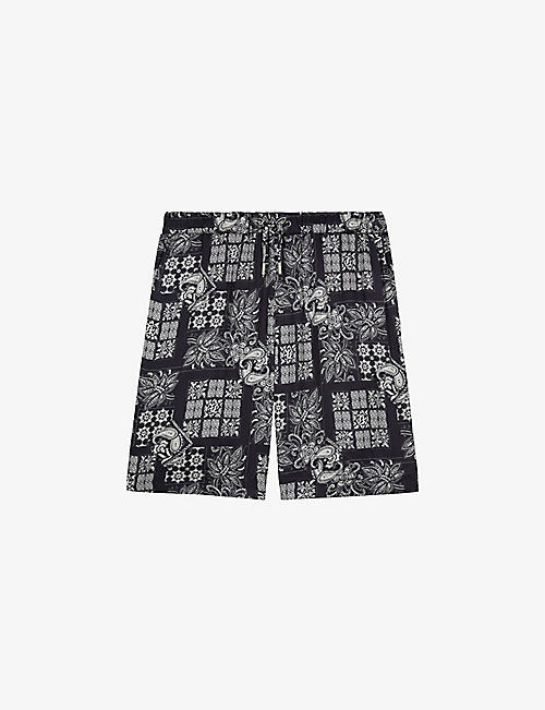 THE KOOPLES: Graphic-print regular-fit woven swim shorts