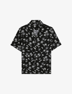THE KOOPLES: Graphic-print short-sleeve woven shirt
