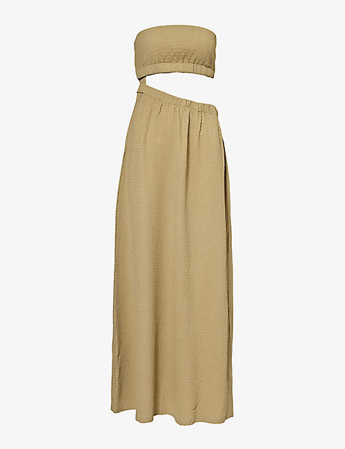 4TH & RECKLESS: Angie cut-out stretch-woven maxi dress