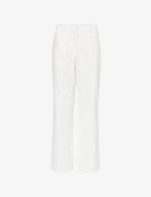 4TH & RECKLESS: Tilde welt-pocket straight-leg mid-rise cotton trousers