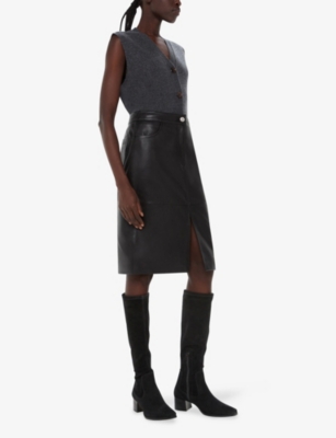 WHISTLES: Blaire Stretch Leather Knee-High Boots