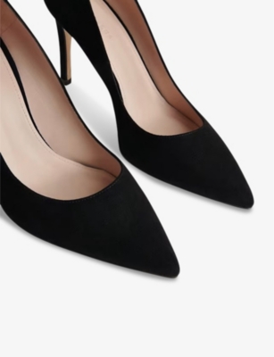 Whistles Womens Black Corie Pointed-toe Suede Heeled Courts In Black