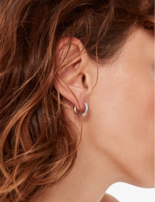 WHISTLES: Classic Huggie brass hoop earrings