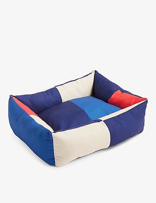 HAY: Colour-block medium recycled-polyester dog bed