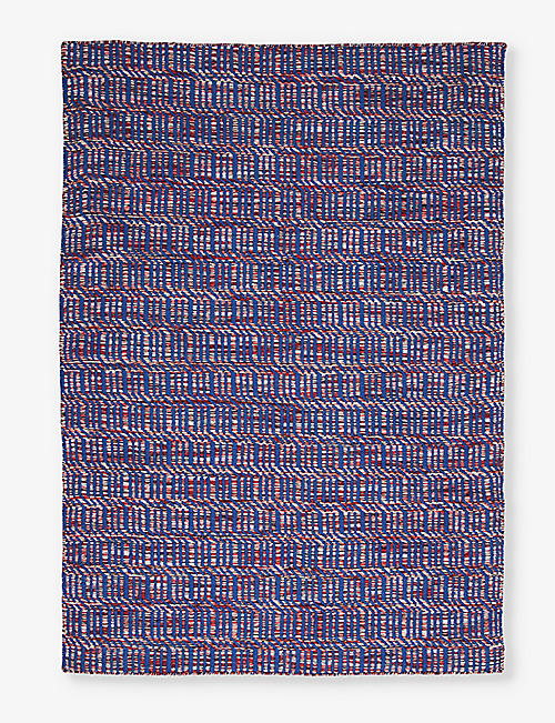 HAY: Radio contrast-weave wool and cotton rug 170cm x 240cm