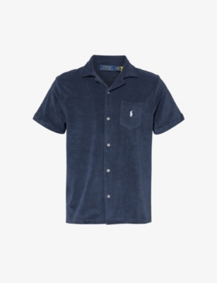 Shop Polo Ralph Lauren Men's Newport Navy Regular-fit Terry-texture Cotton And Recycled Polyester-blend S