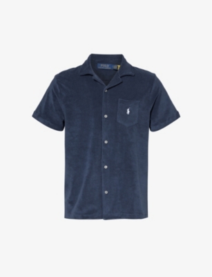 Polo Ralph Lauren Mens Newport Navy Regular-fit Terry-texture Cotton And Recycled Polyester-blend Sh In Newport Navy