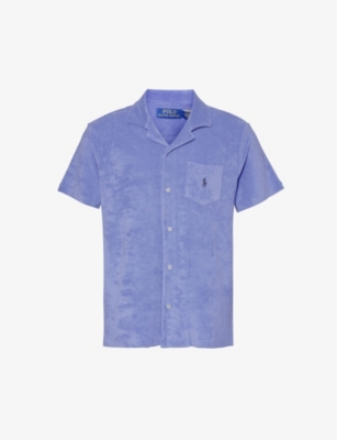 Shop Polo Ralph Lauren Men's Harbor Island Blue Regular-fit Terry-texture Cotton And Recycled Polyester-b