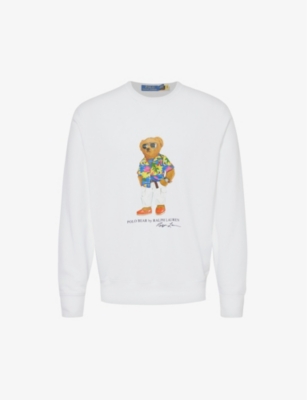 POLO RALPH LAUREN: Bear-print regular-fit cotton-blend sweatshirt