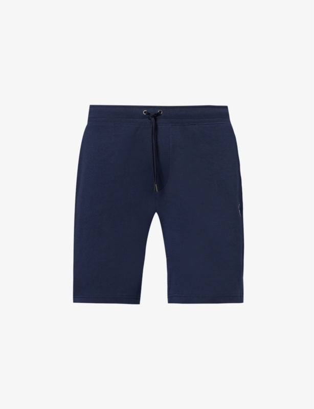 Straight-leg regular-fit cotton and recycled-polyester blend shorts