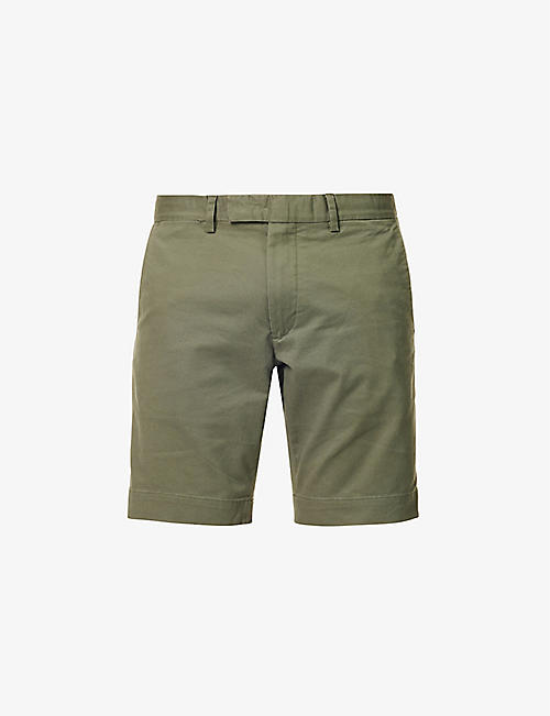 POLO RALPH LAUREN: Slim-fit brushed-twill stretch-cotton shorts