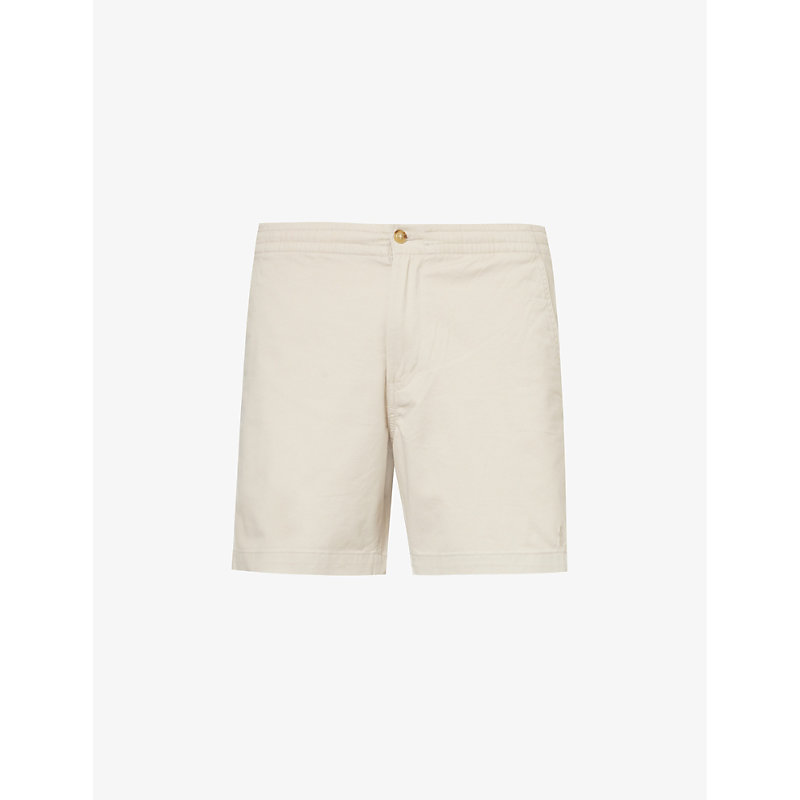 Shop Polo Ralph Lauren Classic-fit Brushed-twill Stretch-cotton Shorts In Classic Stone