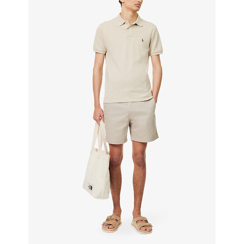 Shop Polo Ralph Lauren Prepster Logo-embroidered Classic-fit Stretch-cotton In Khaki Tan