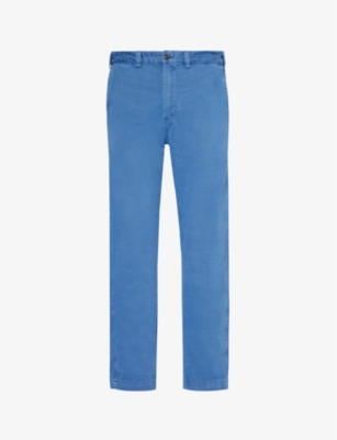 POLO RALPH LAUREN: Slim-fit straight-leg stretch-cotton trousers