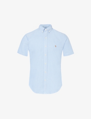 POLO RALPH LAUREN: Slim-fit short-sleeve oxford-cotton shirt