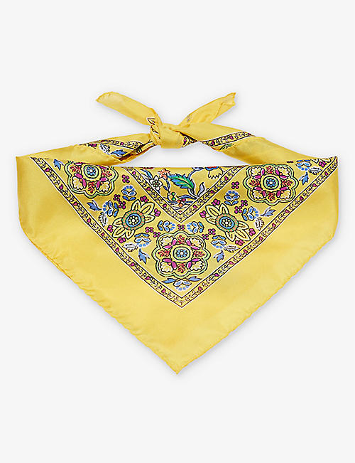 POLO RALPH LAUREN: Floral-print silk neck tie