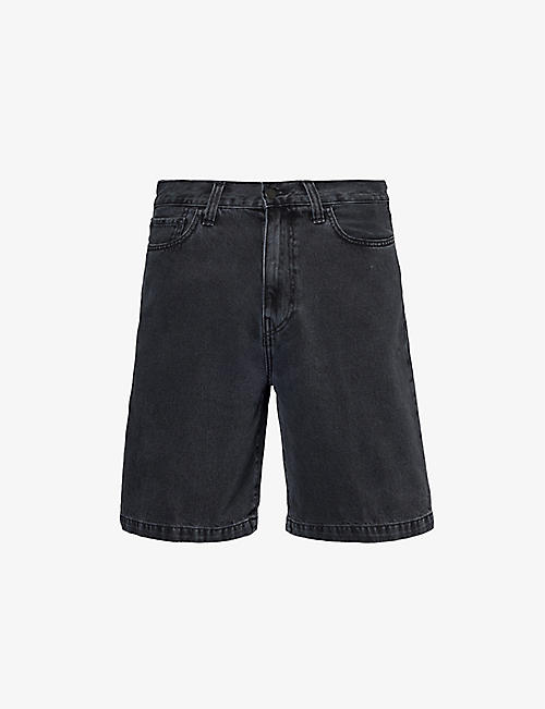 CARHARTT WIP: Landon brand-appliqué denim shorts