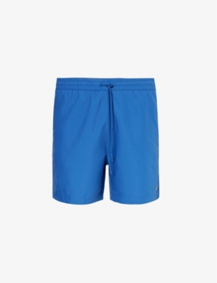 Shop Carhartt Wip Men's Acapulco / Gold Chase Brand-patch Swim Shorts