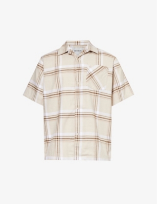 Shop Carhartt Mens Mika Checked Cotton Shirt Mika Check, Tonic