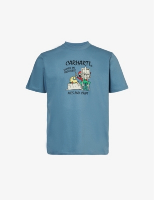 Shop Carhartt Wip Mens Sorrent Art Supply Graphic-print Organic Cotton-jersey T-shirt