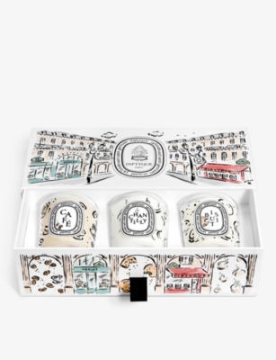 Diptyque Café Verlet Limited-edition Scented Candle Set 3 X 70g In Brown